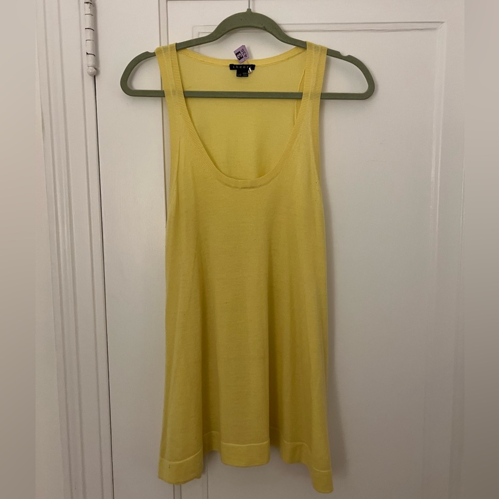 Theory Cashmere swing tank top, yellow size L